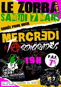 MERCREDI + Les Tardigrades + POESIE ZERO Rueil-Malmaison