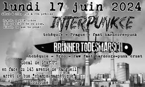 INTERPUNKCE (tchéquie - Prague - fast hardcore-punk) + BRÜNNER TODESMARSCH (tchéquie - Brno - raw fast hardcore-punk crust)