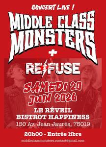 MiDDLE CLASS MONSTERS + RE//FUSE au Réveil Hapiness
