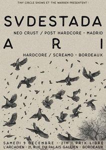 TCS#9 SVDESTADA (EMO PUNK HARDCORE ● ANGERS)+ ARI (HARDCORE / SCREAMO ● BORDEAUX)@L'ARCADIEN