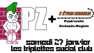 Poésie Zéro et l'étron sonneur en concert aux Triplettes Social Club