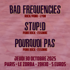 BAD FREQUENCIES / ANOMALIE / STUP!D @ LE ZORBA